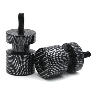 HTTMT MT221-011- Carbon Flat Swingarm Spools No logo 6mm Thread Compatible with Yamaha FZ6 2004-2008/ Yamaha FZ8 2011-2012/ Yamaha R1 YZF-R1 1998-2013/ Yamaha FZ8 2011-2012