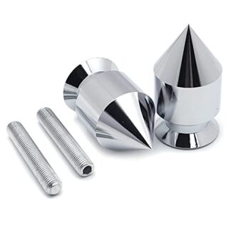 HTTMT MT221-013- Chrome Spike Swingarm Spools No logo 10mm Thread Compatible with Kawasaki ZZR 600 2003-2008/ Kawasaki Ninja ZX-6RR ZX600 2003-2006/ Kawasaki Ninja ZX-9R ZX900 1998-2003