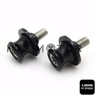 HTTMT MT221-015-M10- Black 10mm Swingarm Spools Sliders Compatible with Kawasaki Ninja ZX6R 9R 10R 12R 14R Z750/S