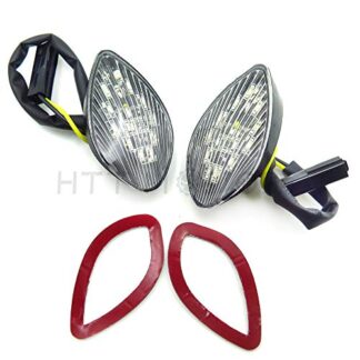 HTTMT MT224-003-CL Euro Led Flush Mount Turn Signal Light Compatible with 2004 2005 Cbr 1000 RR Cbr1000Rr Clear