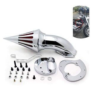 HTTMT MT225-009-CHROME Spike Air Cleaner kits Compatible with V-Star 1100 Dragstar XVS1100 1999-2012