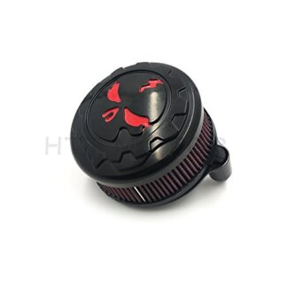 HTTMT MT225-011A- Gear Skull Air Intake Cleaner Kit Compatible with Harley 07-17 XL Forty Eight XL1200X Black