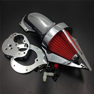 HTTMT MT225C-005- Chrome Triangle Air Cleaner Kits Intake Compatible with Kawasaki Vulcan 1500 1600 Classic 2000-2012
