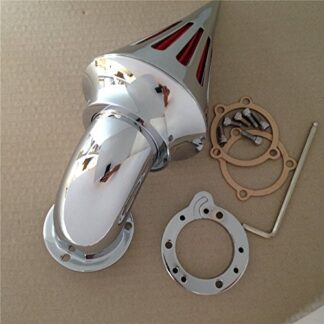 HTTMT MT227- Motorcycle Spike Air Cleaner Filter Kits Compatible with Harley S&S Custom Cv Evo Xl Sportster CHROMED