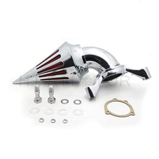 HTTMT MT228- Spike Air Cleaner Intake Kits Compatible with Harley Cv Carburetor Delphi V-Twin Chrome