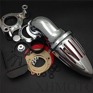 HTTMT MT229B- Bullet Air Cleaner Kits Compatible with 2008-2012 Harley Dyna Electra Glide Flhx Road King Chrome