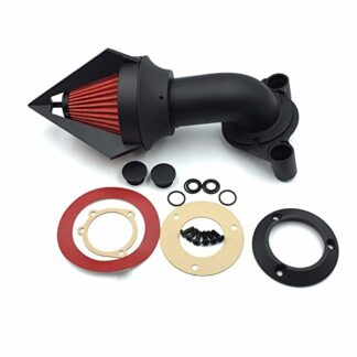 HTTMT MT231C-M Motorcycle Matte Black Triangle Spike Air Cleaner Kits Compatible with 1991-2006 Harley Davidson Xl Models Sportstar