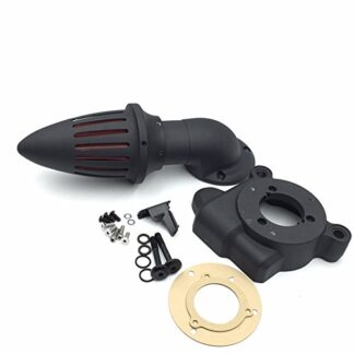 HTTMT MT240B-M Motorcycle Matte Black (Style B) Billet Aluminum Cone Spike Air Cleaner Kit Intake Filter Compatible with 2014-2016 Harley Davidson Street Glide FLHX