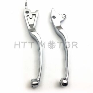 HTTMT MT241-011- Chromed Brake Clutch Skull Hand Levers Fit Compatible with Suzuki Intruder 800 1400 1500