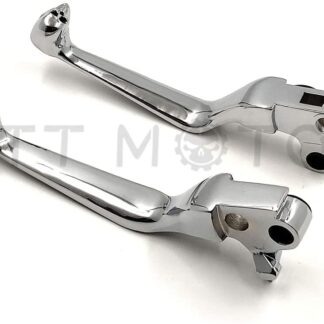 HTTMT MT241-020- Chrome Brake Clutch Lever Compatible with Harley Davidson FLSTC Heritage FXDWG Dyna Wide Glide FXDB Street Bob