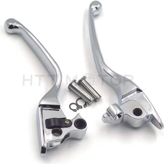 HTTMT MT241-026-CD Parts Chrome Brake Clutch Hand Lever Compatible with Harley 2008-2013 Touring and Trike Models 2014-later FLHR and FLHRC (Does NOT for Models Equipped with Hydraulic Clutch)