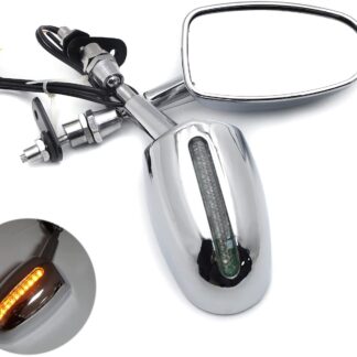 HTTMT MT245- LED rear view mirror fit Compatible with CBR 600 F1 F2 F3 CBR 900 929 954 RR Chrome