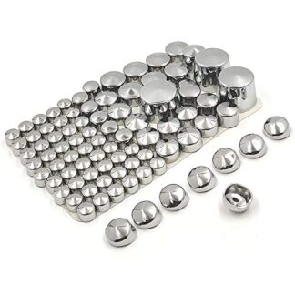 HTTMT MT247-004-CD 87 pieces-Chrome ABS Plastic Bolts Toppers Caps Set Compatible with 2000-2005 2006 Harley Davidson Softail Twin Cam [P/N: MT247-004-CD]
