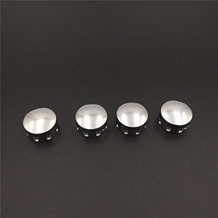 HTTMT MT247-009- Motorcycle Chrome Grooved Bolts Toppers Caps Compatible with Harley Davidson XL XR Evolution 1340 Twin Cam models Dyna Softail Road King FLH