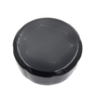 HTTMT MT249-003- Motorcycle Black Billet Aluminum Brake Fluid Reservoir Cap Cover"S" Engraved Compatible with Universal Bikes with 40mm Diameter Round Reservoir