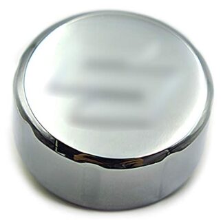 HTTMT MT249-003- Motorcycle Black Billet Aluminum Brake Fluid Reservoir Cap Cover"Vulcan" Engraved Compatible with Universal Bikes with 40mm Diameter Round Reservoir