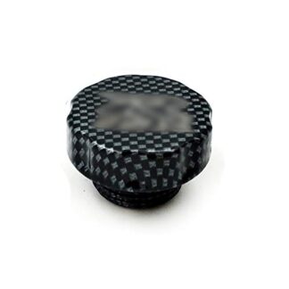 HTTMT MT249-008- Motorcycle Carbon Fiber Billet Aluminum Fluid Reservoir Cap Cover"GSXR" Engraved Compatible with Suzuki GSXR 600 750 1000 100 Hayabusa 1300 SV1000 & SV1000S TL1000 S&R Bandit