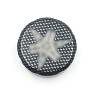 HTTMT MT249-014- Carbon Fluid Reservoir Cap Cover"" Engraved Compatible with 2001-2002 Yamaha YZF-R6 2006-2008 Yamaha YZF-R6 2000-2003 Yamaha YZF-R1 (Yamaha with 35mm Inner Diameter Round Reservoir)