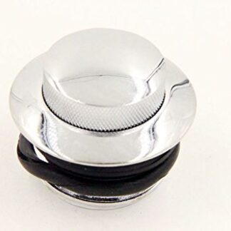 HTTMT MT249-039- Motorcycle Chrome Pop Up Gas Cap Vented Fuel Tank Cap RESERVE THREAD Compatible with 1982-2010 Harley Davidson