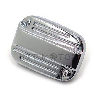 HTTMT MT249-063A- Groove Clutch Master Cylinder Cover Compatible with Harley 06-17 VRSC 14-16 Touring Chrome