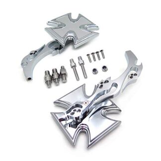 HTTMT MT252-003+TTT004- Maltese Chrome Billet Running Mirrors Compatible with CBR 600RR 900RR 929RR Yamaha R6