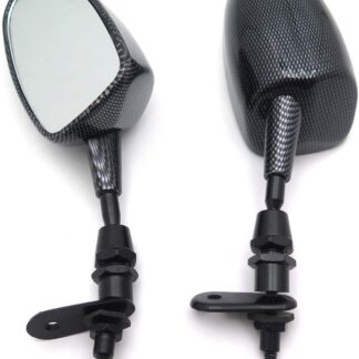 HTTMT MT252-012- Mini Racing Mirror Compatible with Kawasaki Ninja 500 ZZR600 636 ZX6RR ZX750 ZX7R ZX9R Carbon