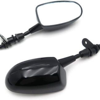 HTTMT MT252-012- Mini Racing Mirror Compatible with Kawasaki Ninja 500 Zzr600 636 Zx6Rr Zx750 Zx7R Zx9R Black