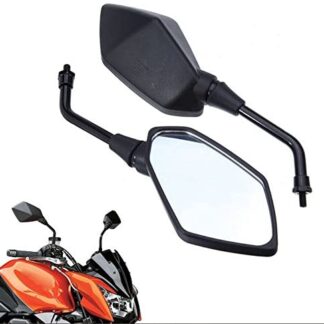 HTTMT MT252-020-BK Black Left and Right Rearview Mirrors Compatible with Kawasaki Z1000 Z750 Versys KLE 650 ZRX1100 ZRX1200 ER6B ER-6N Zephyr 1100/750 KLE400 KLE500 Versys 1000