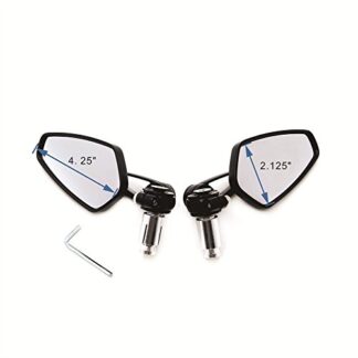 HTTMT MT252-023- Motorcycle Universal Motorcycle 1" 25mm Handle Bar End Rearview Side Mirrors CNC Aluminum