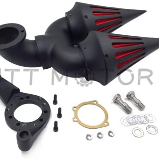 HTTMT MT256- Flat Black Spike Air Cleaner Carb Cover Intake Compatible with Harley CV Carburetors V-Twin
