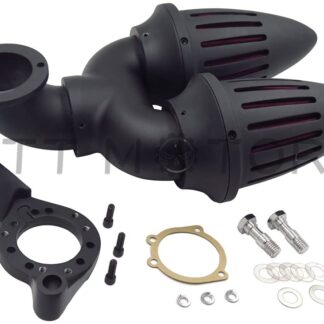 HTTMT MT256B-M Matte Black Double SPIKE AIR CLEANER Compatible with HARLEY CV CARB DELPHI V-TWIN EFT SPORTSTER