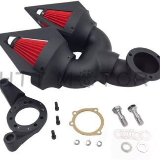 HTTMT MT256C-M Matte Black Double Triangle SPIKE AIR CLEANER Compatible with HARLEY CV CARB DELPHI V-TWIN EFT SPORTSTER