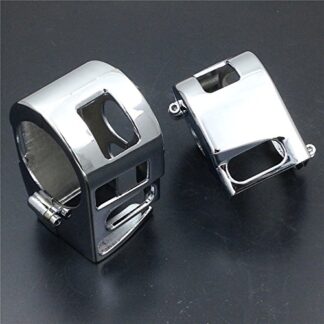 HTTMT MT265-002- Chrome Switch Housing Cover Compatible with 1999-2012 Yamaha XVS V-Star 1100 Custom / XVS1100 Custom (Does NOT fit 1100 Classic/Silverado)