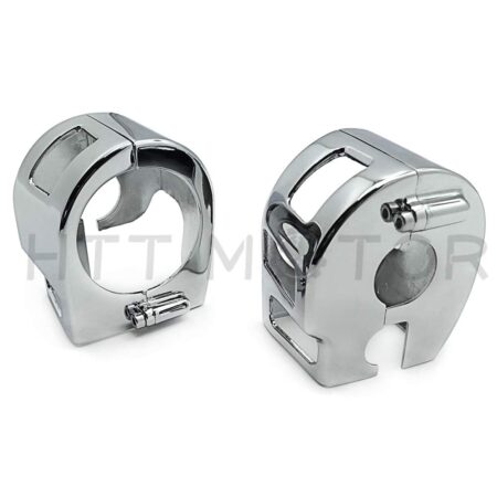 HTTMT MT265-007- Chrome Switch Housing Cover Compatible with All Yamaha V-Star XVS 650 Classic and Silverado Models (Excludes Custom Models)