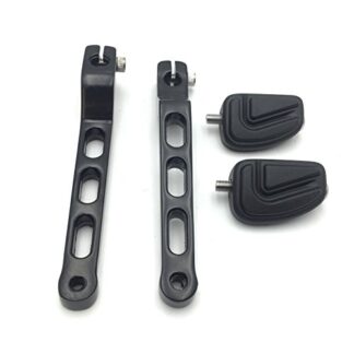 HTTMT MT268-009+091 X2- Motorcycle Black Aluminum Heel/Toe Shift Levers with Airflow Shifter Pegs Compatible with Harley Davidson Ultra Classic Tour Glide FLTCU 1989 and later