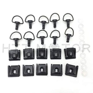 HTTMT MT278- X5 10 Dzus Style Motorcycle Quick Release 1/4 Turn Fairing Fasteners with 15mm Pins