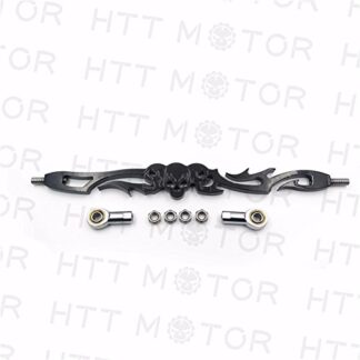 HTTMT MT288-002- Black Skull Shift Linkage +3" Compatible with 1993-2016 Harley FXDWG Dyna Wide Glide