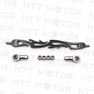 HTTMT MT288-003- Black Flame Shift Linkage Shifter Link Compatible with 2001 & Up Harley Softail and FLHR FLT