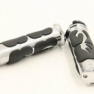 HTTMT MT291-007-1''- Flame Hand Grip Compatible with Suzuki Intruder Boulevard C90 C50 M50 Volusia Marauder 800