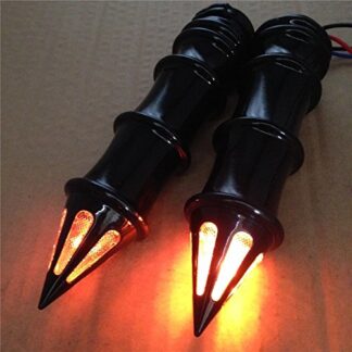HTTMT MT291-017-1''- Spike Grips With Turn Signals Compatible with Shadow Magna Vtx 1300 1800 Vt1300C Black