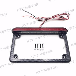 HTTMT MT294-002- 7"x4" License Plate Frame 6" LED Compatible with/Suzuki/Yamaha/Kawasaki/Harley