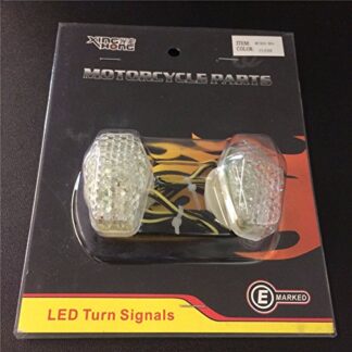 HTTMT MT303-001-W Clear Flush Mount Turn Signal Light Compatible with Suzuki GSXR600 GSXR750 1000 SV650 Bandti