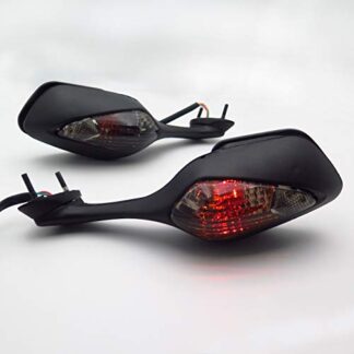 HTTMT MT324- New Black Smoke side mirrors with turn signals Compatible with CBR 1000RR (2008-2012)