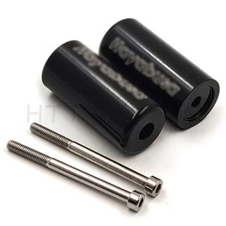 HTTMT MT325-001- Custom 3" Long Billet Bar Ends Compatible with 1999-2014 Suzuki Hayabusa Gsxr1300 Black