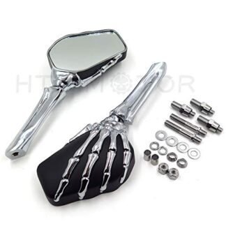 HTTMT MT333-C- Claw Skeleton Hand Mirror Compatible with Cb Cbr Rebel Shadow Mangna Vt Vtx 1300 1800