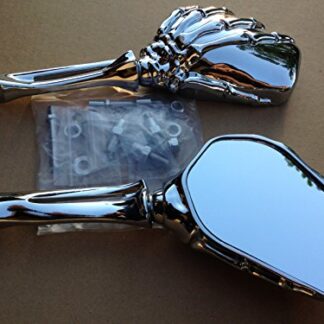 HTTMT MT333- Skull Mirror Compatible with Yamaha Road Royal Max Vstar 1100 1300 1600 1700 Warrior Virago Chro