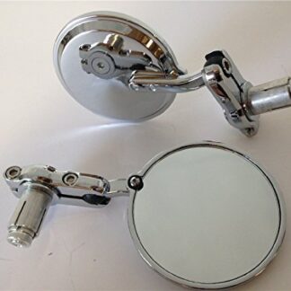 HTTMT MT339-003-7/8''- 180 degree Up and Down adjustment- Round Bar End 7/8''mirror fit Compatible with Kawasaki Z1000 Z750 ER-6F ER-6N VN KLX CHROME