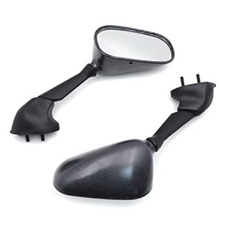 HTTMT MT342- OEM Replacement Motorcycle Racing Mirrors Fit Compatible with Yamaha Fzs600 Fazer 2000 2001 Carbon Fiber