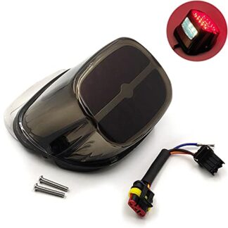 HTTMT MT355-RL-C-S RED Tail Brake Running Light Compatible with Harley Dyna Sportster 1999-2008 Touring models SMOKE Lens