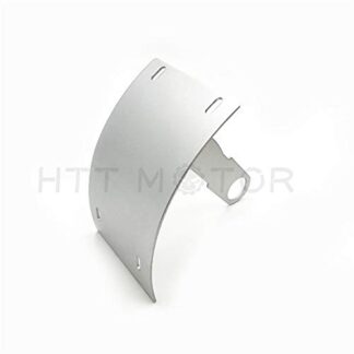 HTTMT MT360-010- Silver Curved License Plate Relocator Frame Bracket Mount Tag Holder Compatible with 1" axle